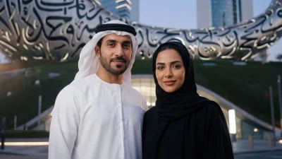 Emirati Couple Eye Contact Museum copy